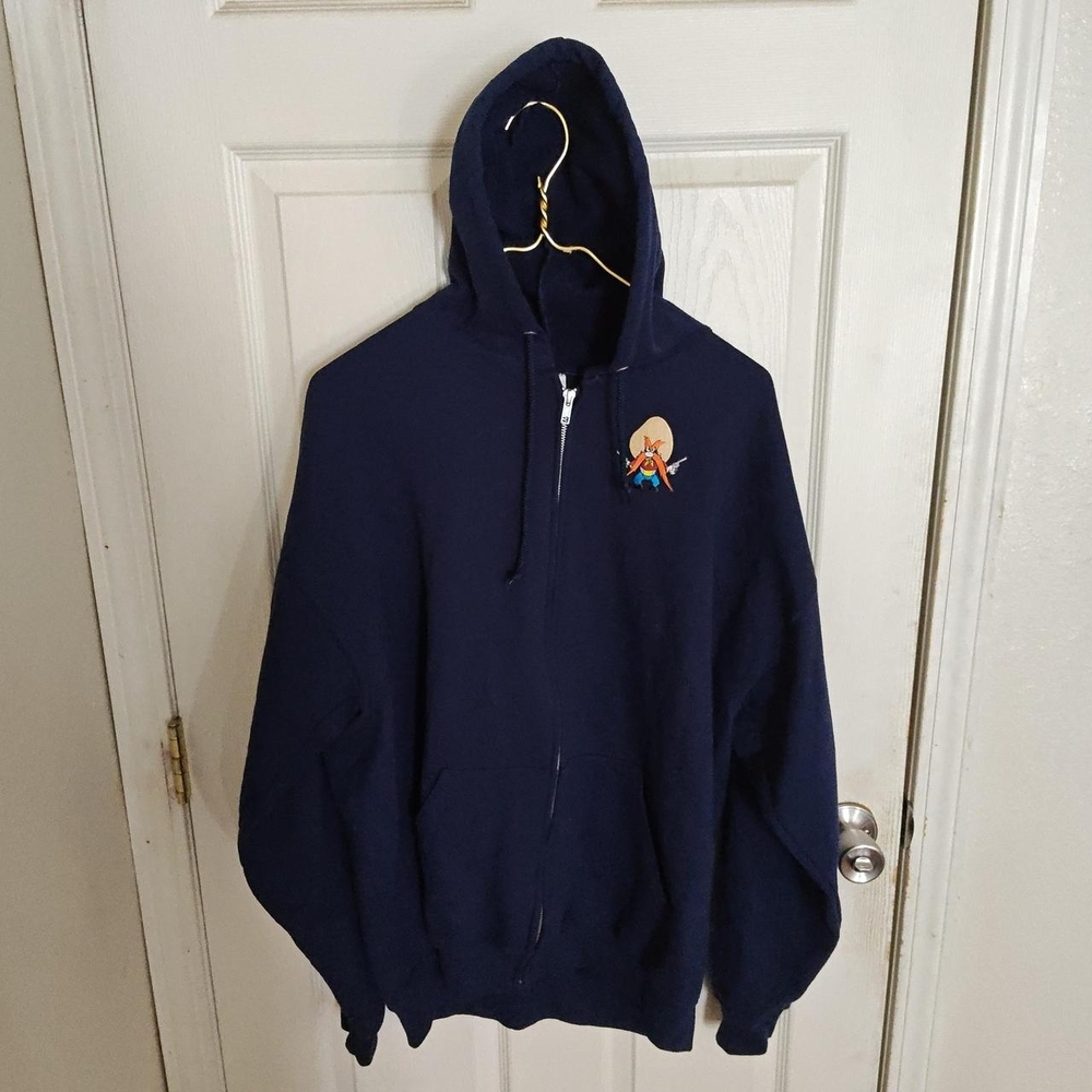 Jerzees Nublend Navy Blue Space Jam Hoodie